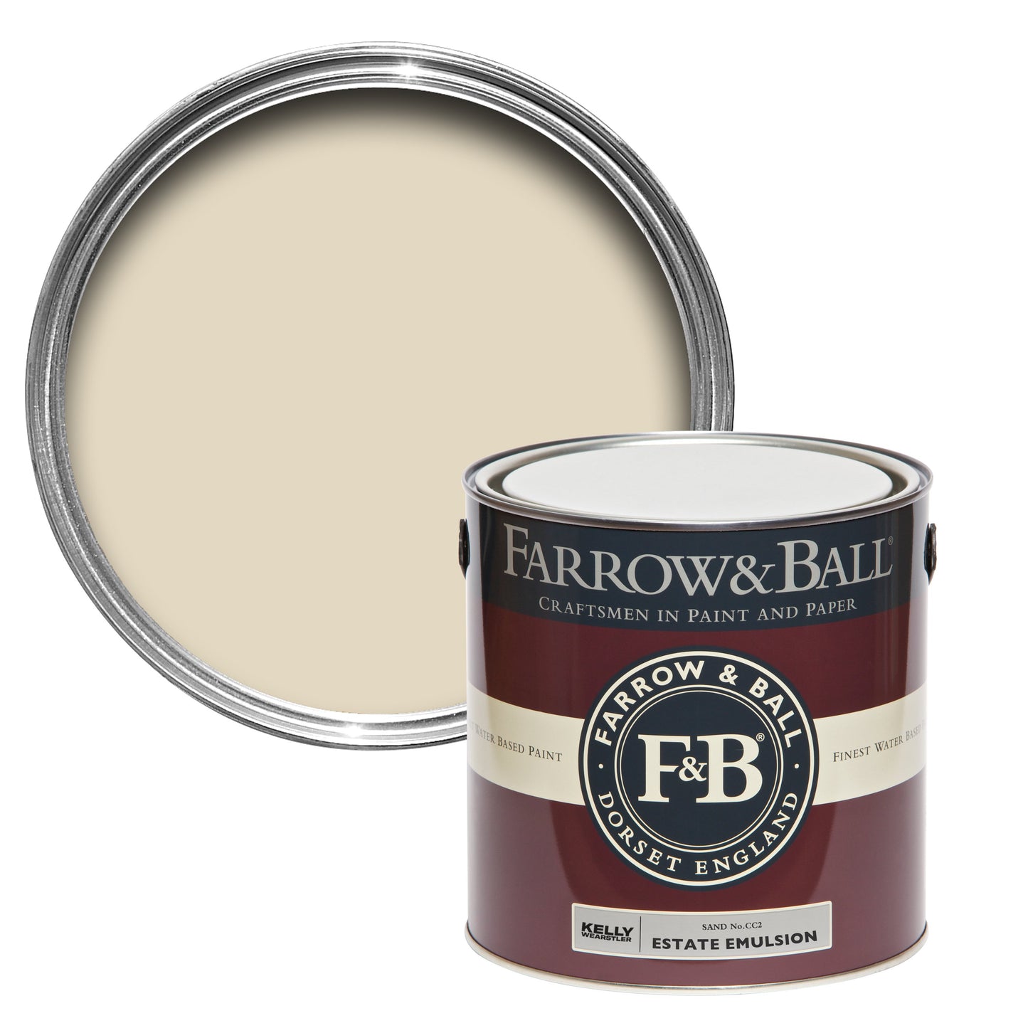 Farrow & Ball 2.5L Estate Emulsion Sand No.CC2 paint