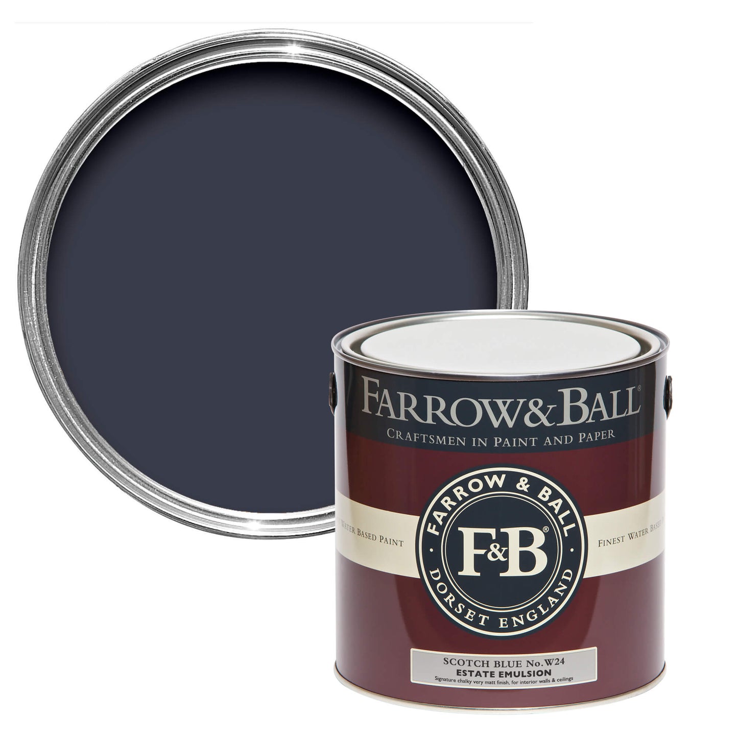 Farrow & Ball 2.5L Estate Emulsion Scotch Blue No.W24 paint